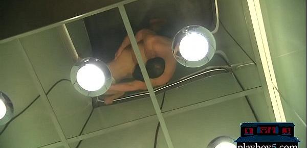  Horny mature couple having quickie sex in a public elevator
